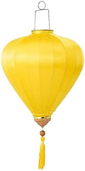 2 Pcs Chinese Lanterns Hanging Paper Lanterns，Multi-Color 12 in Silk Lantern Chinese Party Wedding Decorations (Yellow) by YDLGJMCZ