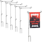 Garden Flag Pole Stands 5 Pack - 28" Metal Holders for 12" x 18" Flags - Image 6