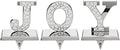 Christmas Stocking Holder - Stocking Holders for Mantle – 3Pcs Christmas Stocking Holder – Home Decoration with J O Y Letters – Plated Bright Nickel – Elegant and Modern Joy Hangers by Unknown
