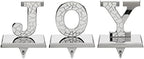 Christmas Stocking Holder - Stocking Holders for Mantle – 3Pcs Christmas Stocking Holder – Home Decoration with J O Y Letters – Plated Bright Nickel – Elegant and Modern Joy Hangers by Unknown