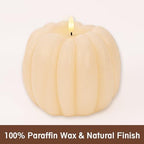 Fall Decorations for Home - Flickering Flameless Wax Pumpkin LED Candle - Image 2