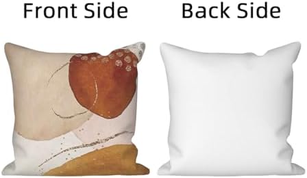 4 Pcs/Set Boho Abstract Pillow Covers Bohemian Orange Navy Blue Golden Line Geometric Modern Home Decor Linen Throw Pillow Covers for Outdoor Couch Sofa Farmhouse Bedroom Decor, 24"x24" - Image 7