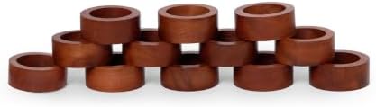Lightnpro Natural Wooden Decorative Napkin Rings Set of 12, Serviette Napkin Rings Bulk for Party Decoration, Table Top Décor for Dinning Table, Everyday, Christmas, Easter Family Gatherings by Lightnpro
