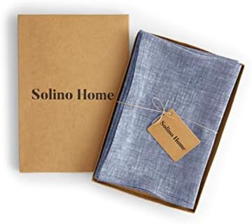 Solino Home 100% Pure Linen Napkins Indigo, Athena 20 x 20 in, Set of 4 - Image 4