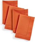 Solino Home Cotton Linen Dinner Napkins Burnt Orange, 20 x 20 in, Set of 4 by SolinoHome