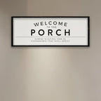 ZZJJHYWGQ Welcome to the Porch Sign, 32"×12", Black - Image 6