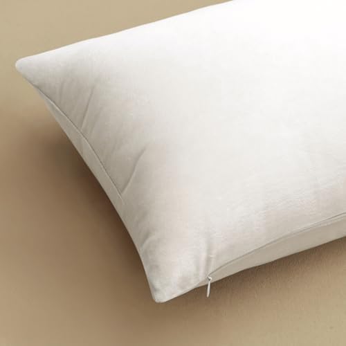 MIULEE 24x24 Inch Pack of 2 Euro Velvet Throw Pillow Covers Pure White - Image 6