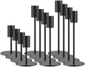 zeochyni Set of 12 Black Taper Candle Holder Bulks for Wedding, Party Decor by zeochyni