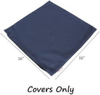 Outdoor/Indoor Sunbrella Throw Pillows Square Set of 2 Pieces 16 inch x 16 inch Spectrum Indigo - Cover Only, Insert Not Included - Image 5