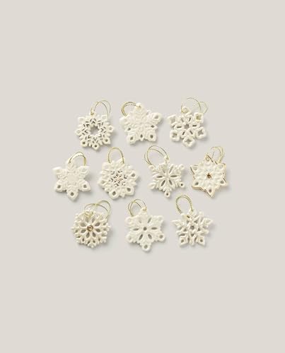 Lenox Snowflake 10-Piece Mini Christmas Hanging Ornament Set - Image 2