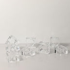 kitCom Mini Napkin Rings Set of 8 Square-Shaped, Crystal Napkin Ring for Thanksgiving, Christmas, Family Gathering, Wedding Reception, Clear with Gift Box - Image 6