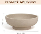 YMXYJM Decorative Resin Bowl, Large Fruit Bowl, Artificial Stone Beige - Image 2