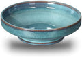 Ceramic Fruit Bowl for Kitchen Counter,Decorative Pedestal Bowl for Table Countertop,Large Footed Serving Bowl,10.2 Inch (Blue) by STE-CER