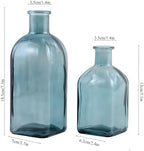 GMWD Glass Flower Vase Set of 6 Green Clear Bud Vases, 14.5 Oz 8 Oz Apothecary Bottle Vases Decorative for Centerpieces Home Decoration Wedding Reception Table Decor - Image 3