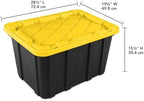 27-Gallon Plastic Storage Bins with Snap-on Lids – 6-Pack - Image 2