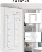 Aetyord Hanging Towel Racks for Bathroom No Drill - Over The Door 6-Tier Bath Towel Storage Organizer for Small Bathrooms - Back Door Large Tiered Towel Holder Hanger for Rolled Towels RV Camper White - Image 5