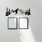 Yuzhuo Metal Mountain Wall Art Decor, Mountain Forest Silhouette Art Suitable for Living Room Bedroom Indoor Outdoor Garden Home Decoration (L) - Image 2