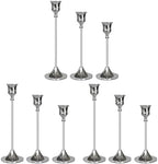 Candlestick Holders Silver, 9 Packs Taper Candle Holder for Candlesticks, Candle Sticks Holder Decor for Home Decor by Showin