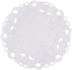 Decozen Set of 8 Doilies for Table, Lace Doilies - Rustic, Crochet, Farmhouse, Kitchen, Round Table Placemats - Valentines Day Decorations - 15 inch White, The Snow Blossom Collection - Image 7