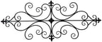 Sintosin Wrought Iron Wall Decor 45 x 18 In, Black - Image 7