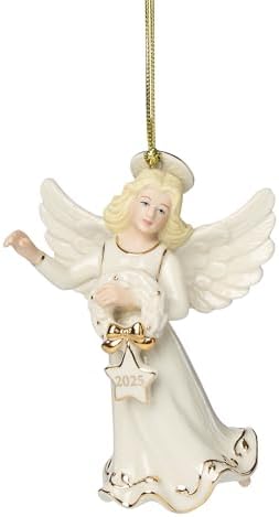 Lenox 897123 2025 Heavenly Angel Ornament, Christmas, Holiday Decorations by Lenox