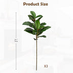 Briful Artificial Magnolia Leaves Stems 3PCS 29.1" Faux Magnolia Branches Fake Greenery Stems for Tall Vase Floral Arrangement Wedding Bouquet Centerpiece Rustic Home Decoration - Image 2