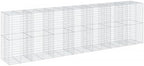 vidaXL Gabion Basket with Cover 275.6"x39.4"x78.7" Galvanized Iron by vidaXL