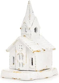 Sungmor Vintage Mini Church Cast Iron Tealight Lantern - Rustic White by Sungmor