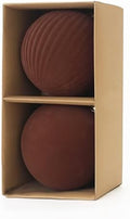 6In Large Brown Velvet Christmas Ornaments Set,2Pcs Flocked Ornaments Balls by Senjie