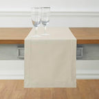 Solino Home Cotton Linen Table Runner Linen Hemstitch, 14 x 132 in by SolinoHome