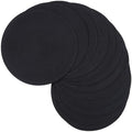 SHACOS Black Round Placemats Set of 12 Heavy Cotton Polyester Woven Braided Place Mats Washable Heat Resistant Non Slip Table Mats by SHACOS