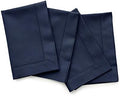Solino Home Cotton Linen Cloth Dinner Napkins Navy, 20 x 20 in, Set of 4 by SolinoHome