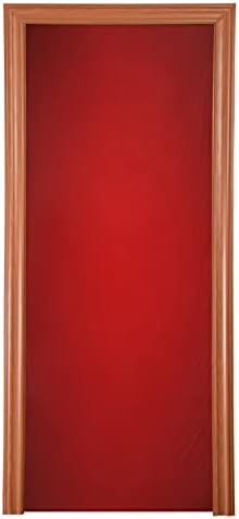 Red Solid Color Door Cover Christmas Front Door Cover Winter Holiday Front Door Banner Porch Sign for Home Party Decor Indoor Outdoor Decorations 36 x 98 Inch by WELLDAY