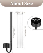 Sziqiqi Black Wall Candle Holders: Metal Candle Sconces for Taper Set of 2 - Image 5