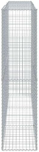 vidaXL Galvanized Gabion Basket/Cage 118.1"x19.7"x78.7" with Cover - Sturdy - Outdoor Landscape Structure - Image 6