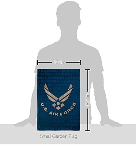 US Air Force Burlap Garden Flag - Set with Stand Armed Forces USAF United State American Military Veteran Retire Official - House Decoration Banner Small Yard Gift Double-Sided Imported 13 X 18.5 - Image 2