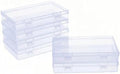 LJY 6 Clear Rectangular Plastic Boxes, 7.1 x 4.3 x 1.2 in for Electronics by LJY