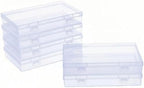 LJY 6 Clear Rectangular Plastic Boxes, 7.1 x 4.3 x 1.2 in for Electronics by LJY