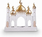 Hebdids Ramadan Eid Home Decorations for Home 2025 Gold and White Mosque Tower Islamic Eid Mubarak decore by Unknown