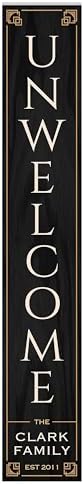 Personalized Welcome Sign for Front Door, Custom Welcome Sign for Porch Outdoor Welcome Home Decorations, 48"x8" PVC Sign (Design 20) - Image 2