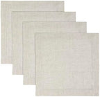 Solino Home 100% Pure Linen Placemats Light Natural, 14 x 14 in, Set of 4 by SolinoHome