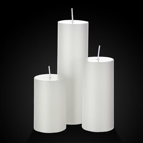 Shihanee 3 Pillar Candle and Holder, L, White - Image 3