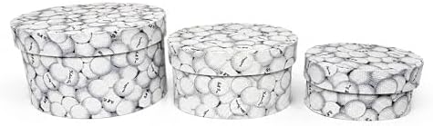 Sarah's Hat Boxes – Golf Ball Decorative Gift Box Set of 3 | Elegant Reusable Storage Boxes for Gifts, Keepsakes, Jewelry, or Special Items | Unique Printed Design - Image 3