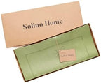 Solino Home 100% Pure Linen Table Runner Moss Green Hemstitch, 14 x 48 in - Image 6