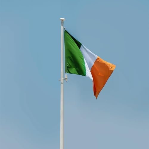 SYII Irish Flag 5x8 Ft Outdoor, Double Sided Sewn Stripes Ireland Flags with 2 Brass Grommets, Heavy Duty 210D Polyester Vivid Color for St Patrick's Day Decor - Image 6