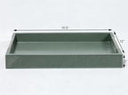 Serving Tray with Polished Metal Handles, 16.5''x12'' Rectangle Coffee Table Tray, Modern Decorative Tray, Large Ottoman Tray, Perfect for Storage and Display (Grey) - Image 3