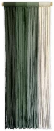 TANNCOY Boho Macrame Wall Hanging, Hand-Dyed Cotton, Green, 15.75 x 40 in by TANNCOY