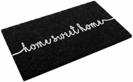 THEODORE MAGNUS | Natural Coir Doormat | Home Sweet Home Design | Bliss in Black - 17x30 by TheodoreMagnus