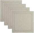 Solino Home 100% Pure Linen Square Placemats Natural, 14 x 14 in, Set of 4 by SolinoHome