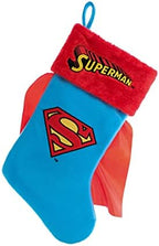 Ruz Superman Logo 20" Applique Christmas Stocking with Cape, Gift Holder for Stocking Stuffers, Indoor Home Decor and Holiday Decoration, Blue… - Image 2